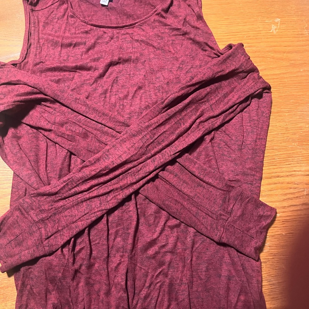 AnyBody Red Tank Top Soft Jersey Fabric